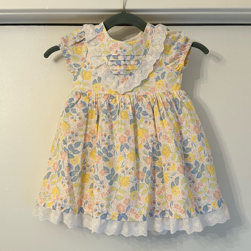 NWT Joie Floral Kids Dress with Lace Trim